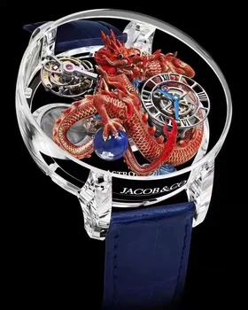 Высококачественные механические наручные часы Celestial Flywheel Asian Dragon ограниченной серии Fashion Top Watch
