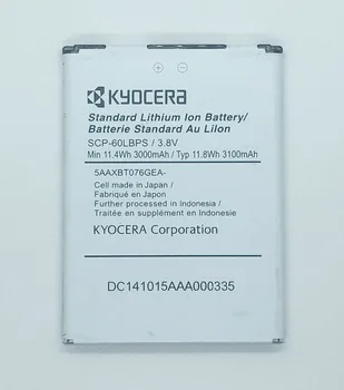 Гелевый оригинальный аккумулятор емкостью 3100 мАч 5AAXBT076GEA, SCP-60LBPS для Kyocera Brigadier, DuraForce, E6560, E6762, E6782