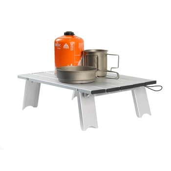 Горячая распродажа, Портативный складной Серебристый мини-столик из алюминиевого сплава для пикника на открытом воздухе, посуда для барбекю, ультралегкая