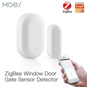 Датчик Tuya ZigBee Smart Window Door Gate Sensor Детектор Умный Дом Охранная Сигнализация Smart Life Приложение Tuya Дистанционное Управление