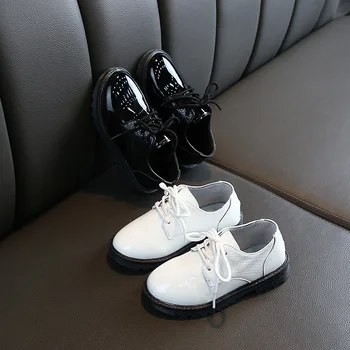 Демисезонная новая детская обувь на мягкой подошве со шнуровкой, детская черная свадебная обувь для мальчиков, формальная кожаная