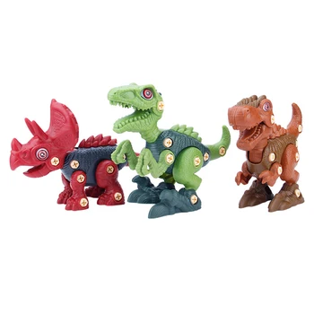 Детская игрушка Динозавр своими руками, Обучающие Развивающие сборные игрушки с Электрической Отверткой, Подарки на День рождения для мальчиков и девочек
