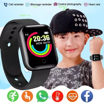 Детские Смарт-часы Для мальчиков и девочек Спортивные Смарт-часы для измерения артериального давления Смарт-часы Детский Фитнес для Android IOS Смарт-часы