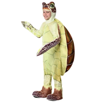 Детский костюм морской черепахи, Зеленое океанское животное, Хелония Мидас, Косплей, костюм на Хэллоуин для детей, Карнавальный костюм для вечеринки, наряжаться