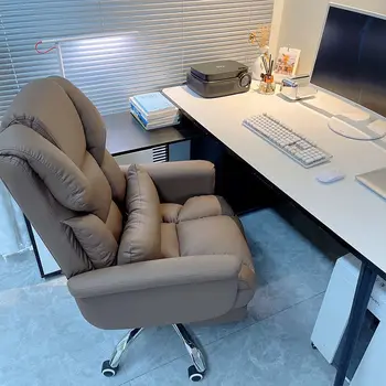 Дизайн подголовника, Задняя крышка офисного кресла, Водонепроницаемая Роскошная Кожаная Удобная мебель для рабочего стола