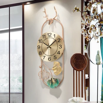 Длинные Старые Настенные Часы Kawaii Art Без Звука На Батарейках Модные Настенные Часы в Скандинавском Стиле Для Комнаты с Ручками Reloj Digital Pared Room Decorarion