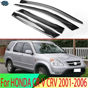 Для HONDA CR-V CRV 2001-2006 (RD4-RD9) Пластиковый внешний козырек, вентиляционные шторы, защита от Солнца и дождя, дефлектор, 4 шт.