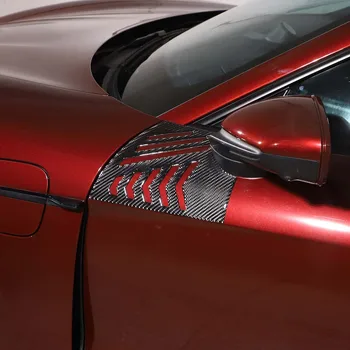 Для Porsche Taycan 2019 2020 2021 2022 Наклейка на переднее боковое крыло автомобиля из мягкого углеродного волокна, автомобильные аксессуары