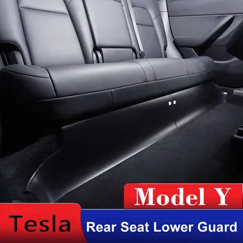 Для Tesla Model Y Нижняя защитная панель заднего сиденья -ABS-2 шт./компл.-Черный