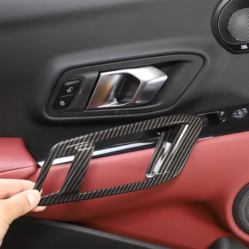 Для Toyota Supra GR MK5 A90 2019-2023 Двери Автомобиля Внутренняя Дверная Чаша Ручка Рамка Наклейки ABS Внутренняя Дверная Чаша Защитные Аксессуары