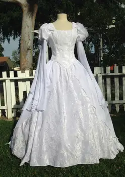женское белое платье принцессы в средневековом викторианском ретро-стиле, белое свадебное платье гражданской войны, свадебное платье Southern belle на Хэллоуин, бальное платье