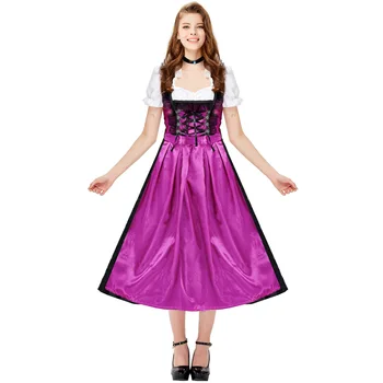 Женское Традиционное немецкое платье Dirndl, костюмы на Октоберфест, Косплей, Карнавал, Хэллоуин, Нарядная вечеринка, платье горничной Dirndl, наряд