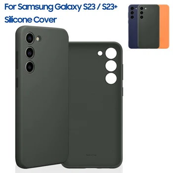 Жидкий силиконовый чехол для Samsung Galaxy S23 S23 Plus S23 + Шелковистая мягкая на ощупь задняя крышка, защитный корпус