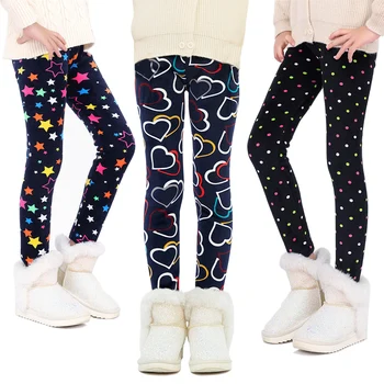 Зимние теплые брюки SheeCute для девочек, детские леггинсы на флисовой подкладке для 3-11 лет SCW8101
