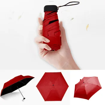 Зонт Плоский легкий Зонтик 5 Складных Мини-зонтиков от Солнца, пара зонтиков с короткой ручкой, ветроустойчивый зонт