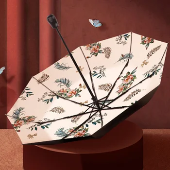 Зонт с длинной ручкой, Белый Зонт для Самообороны, Защита от Солнца, Фото, Дорожный Элегантный Ветрозащитный Paraguas, Сменный дождевик