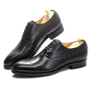 Итальянские роскошные мужские модельные туфли из натуральной телячьей кожи на шнуровке, черные оксфорды Farmal, деловая офисная классическая обувь для мужчин