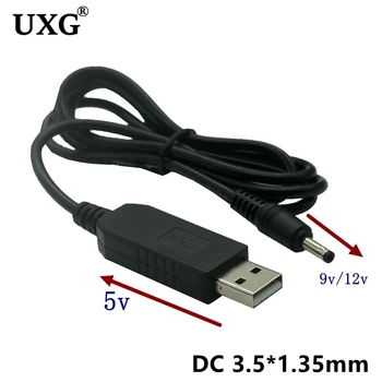 Кабель USB-DC 3,5 мм x 1,35 мм, USB-линия повышения мощности от 5 В до постоянного тока 9 В/12 В, повышающий модуль, USB-конвертер, кабель-адаптер 3,5x1,35 мм, Штекер