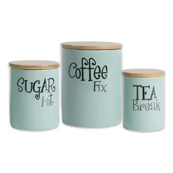 Керамическая канистра для кофе, сахара, чая (набор из 3 штук)