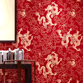 Китайские обои ТВ фон стена с рисунком дракона каллиграфические обои крыльцо кабинет ресторан отель классические обои