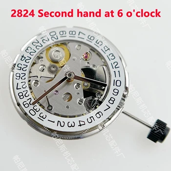 Китайский клон автоматического механизма 2824 Заменен на 2824-2 Белый механический часовой механизм 3H с секундной стрелкой на 6 и 9 часах