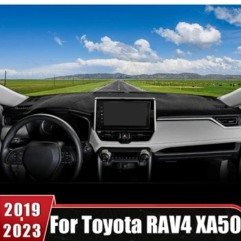 Коврик для приборной панели автомобиля Toyota RAV4 2019 2020 2021 2022 2023 RAV 4 XA50 Гибридный Анти-УФ Нескользящий Коврик Защитные Аксессуары