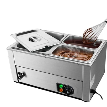 Коммерческий котел для плавления шоколада Водонепроницаемая Двухцилиндровая Электронагревательная машина для выпечки, Изоляционная печь