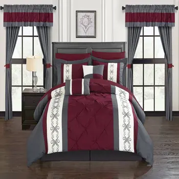 Комплект одеял Kaia из 20 предметов в цветном блоке, королева, красный