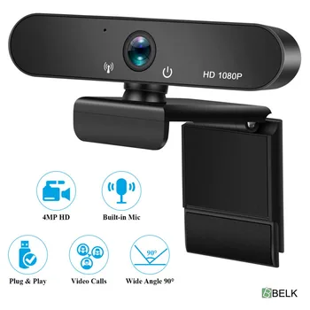 Компьютерная камера BELK X13 Full HD 2/4-мегапиксельная веб-камера USB Веб-камера с Микрофоном для Видеозвонков Прямая Трансляция Онлайн Класс Live Cameras