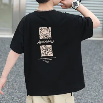 Корейская летняя одежда, Детская футболка, Топы для младенцев, футболка для мальчика, Топ с коротким рукавом, Футболки, Детские футболки, Корейские Детские Длинные