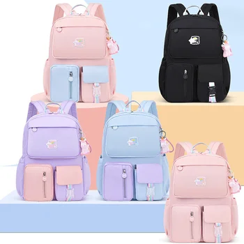Корейская радужная школьная сумка с плечевым ремнем для девочек-подростков, детские водонепроницаемые рюкзаки, детские школьные сумки mochilas