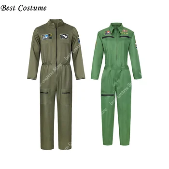 Летный костюм, мужской космический костюм, Армейский Зеленый костюм пилота для женщин, взрослых, костюм астронавта Xs-3Xl