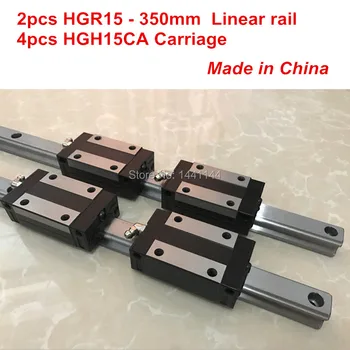 Линейная направляющая HGR15: 2шт HGR15 - 350mm + 4шт HGH15CA линейные детали для каретки с ЧПУ
