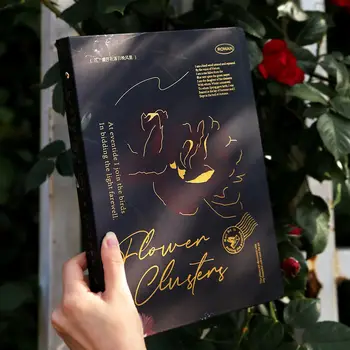Литература и искусство Винтажный переплет с цветочным кольцом B5 Съемный блокнот Изысканная усовершенствованная бумага с отрывными листьями формата А5, красивая ручная книга