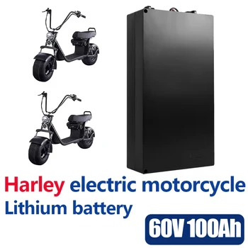 Литиевая Батарея Электромобиля Harley Водонепроницаемая Батарея 18650 60V 80Ah для Двухколесного Складного Электрического Скутера Citycoco, Велосипеда