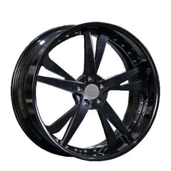 Матовая черная двойная кованая ступица колеса прямые продажи с фабрики 18-24 дюймов 5X114.3 5X112 5X120 5X108 легкосплавная ступица колеса