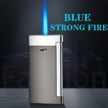 Металл Ветрозащитный Голубое Пламя Пистолет-Распылитель Давления Зажигание Зажигалка Бутан Зажигалка Факел Турбо Джет Дешевая Зажигалка