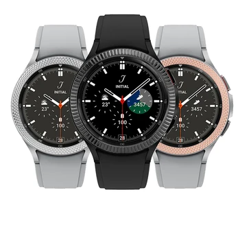 Металлический Ободок для Samsung Galaxy Watch 4 5 40 мм 44 мм Классический 42 мм 46 мм Watch3 41 мм 45 мм Защитное Кольцо Крышки Бампер Клейкий Чехол