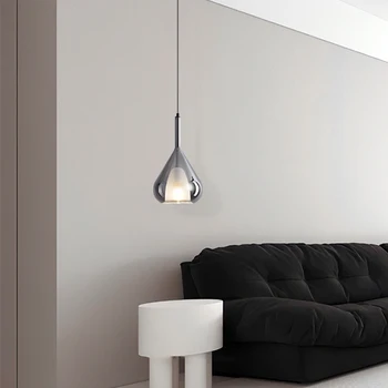 Минималистичный светильник для прикроватной тумбочки в спальне, роскошный скандинавский дизайнер, креативный фон, стена, ресторан, маленькая люстра из меди