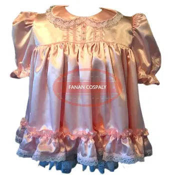 Модное розовое атласное платье принцессы Сисси с подкладкой для взрослых, Гигантский детский макияж для ролевых игр, Платье горничной для выпускного вечера, Многоцветное, запирающееся на замок