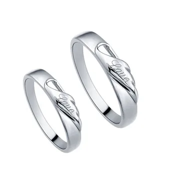 Модные кольца для пары, мужские и женские блестящие кольца, Крылья Ангела, оптовая продажа с фабрики, подарок на День Святого Валентина