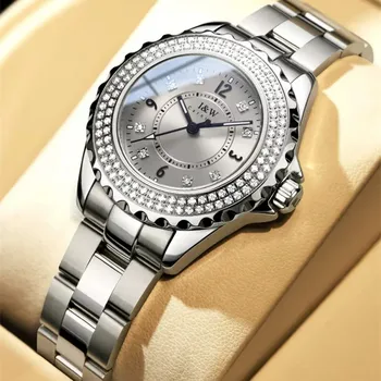Модные часы бренда CARNIVAL для женщин, Роскошный подарок для девушки с бриллиантами, Кварцевые наручные часы, Водонепроницаемые Светящиеся часы Reloj Mujer