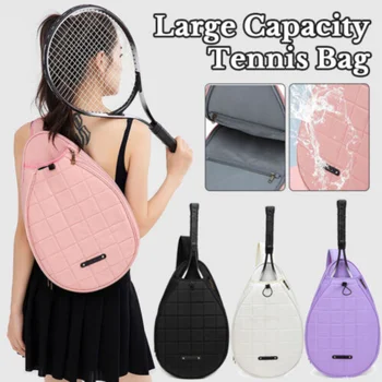 Мужская женская сумка для ракеток для бадминтона через плечо, спортивная сумка для фитнеса, теннисная сумка с несколькими отделениями, водонепроницаемая