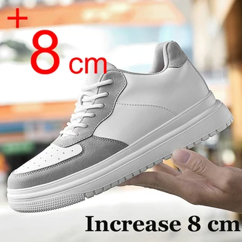 Мужские Повседневные кроссовки с лифтом, Дышащая мужская обувь, Увеличивающая рост, Стелька на скрытом каблуке, Увеличивающая рост обуви на 10 см, 8 см, 6 см