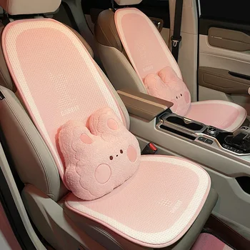 Мультяшный Кролик Новая Автомобильная подушка 3D С Дышащей сеткой, Четырехсезонная Универсальная подушка для автомобильного сиденья, Аксессуары для интерьера автомобиля