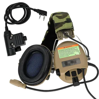 Набор головных уборов TCIHEADSET, электронная гарнитура для стрельбы, MSASORDIN, Страйкбольные военные наушники, звукосниматель, шумоподавление, защита слуха, наушники