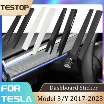 Накладка на приборную панель для Tesla Model 3 /Y 2017-2023 Материал ABS Украшение центральной консоли для Tesla Model 3 / Y 2023 Аксессуары