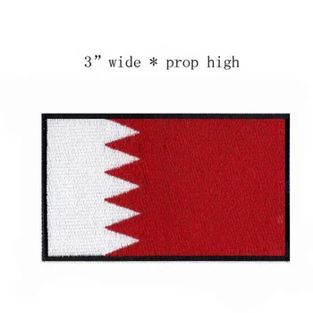Нашивка с вышивкой Флага Бахрейна/Нашивки для одежды/Мягкие аппликации