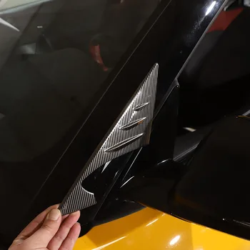 Нержавеющая сталь из углеродного волокна Для Toyota Supra A90 Зеркало заднего вида, боковое стекло, Спойлер, Боковое Крыло, Треугольная Накладка, автомобильные аксессуары