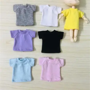 Новая милая одежда ob11, футболка с короткими рукавами, подходит для кукол ob11 obitsu 1/10, кукла 11 Molly 1/12, одежда для кукол bjd, аксессуары